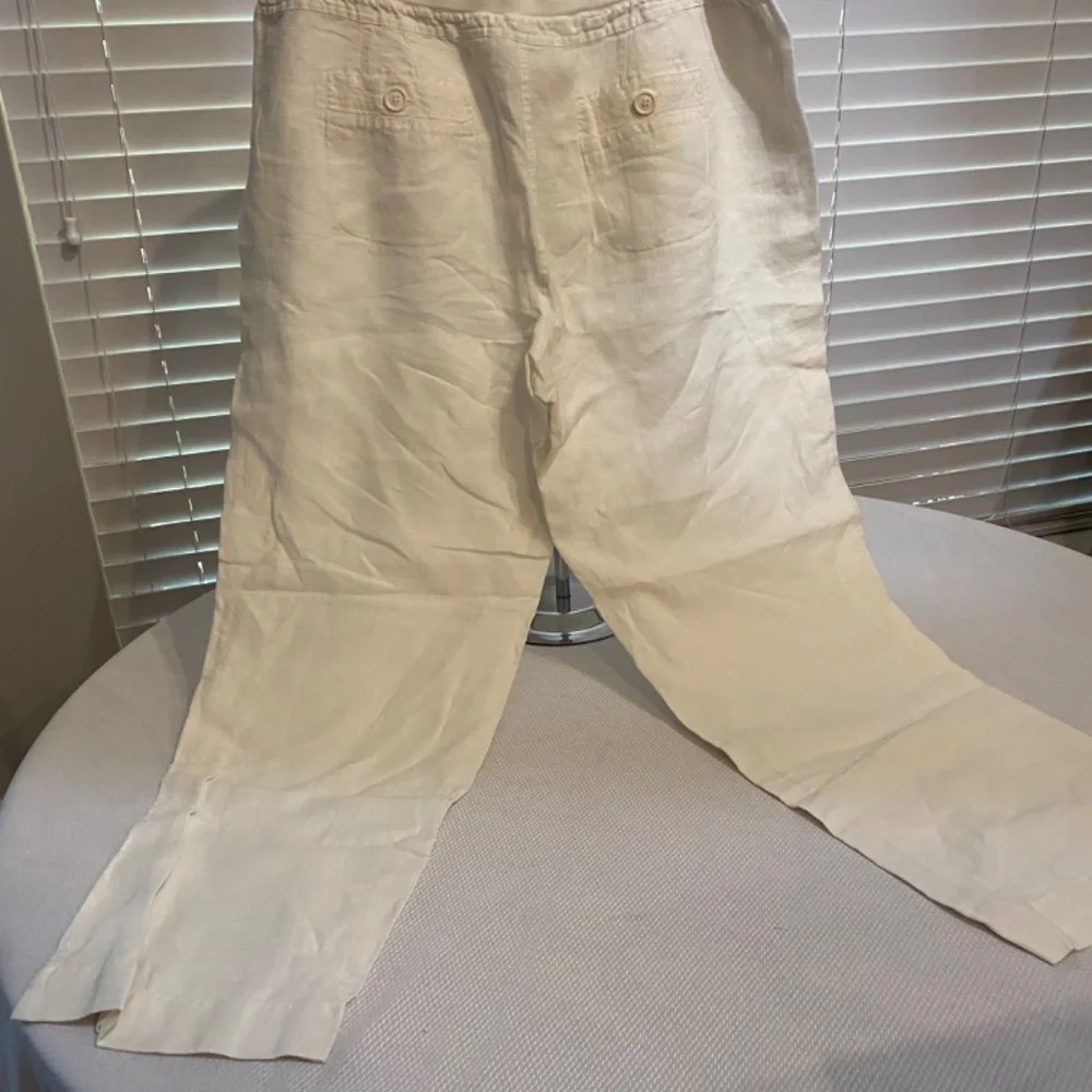 Chico’s white linen pants size 2.5 (size 14) - Picture 2 of 10